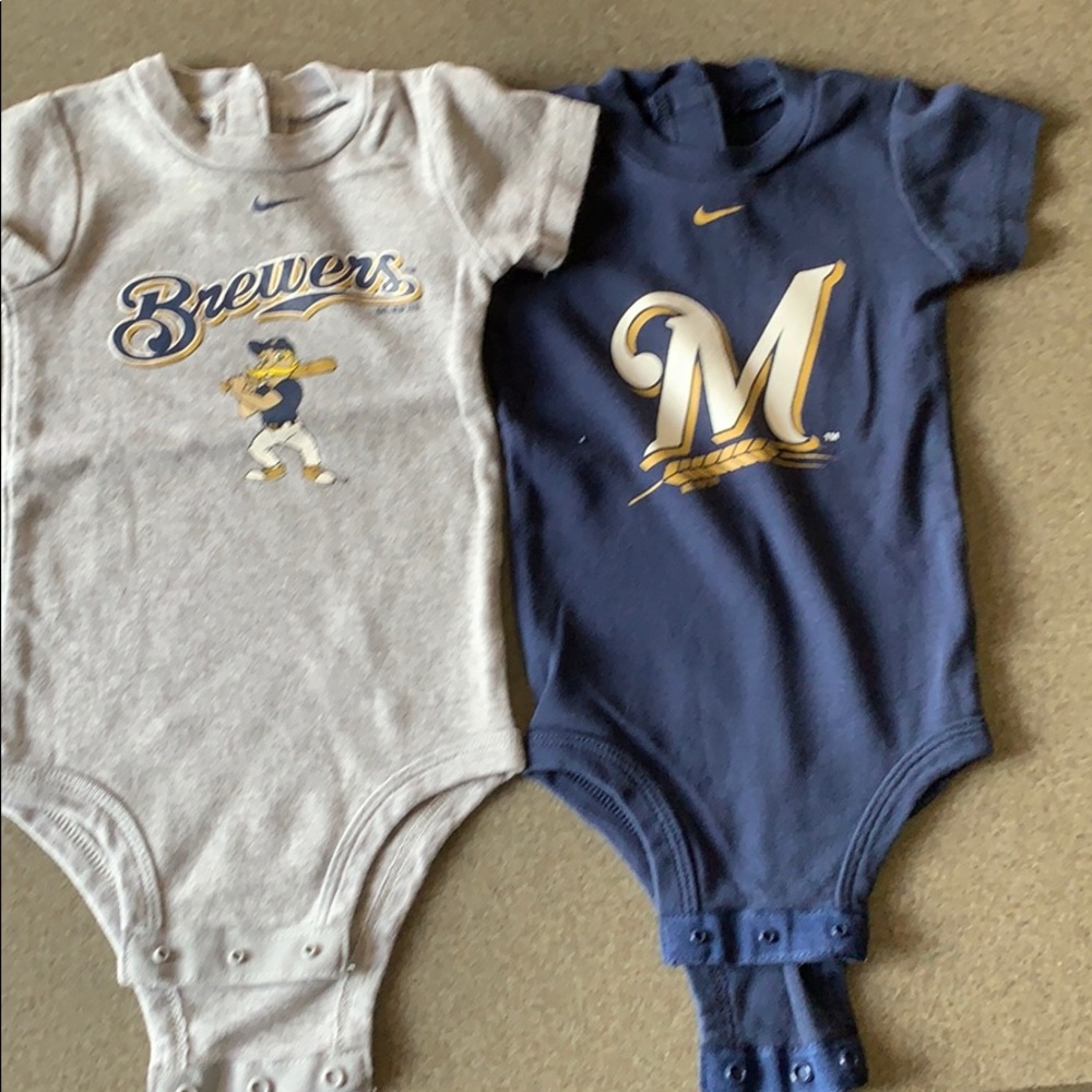 Set of 2 Nike Milwaukee Brewers Onesies